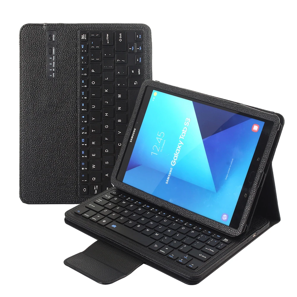 Для Samsung Galaxy Tab S3 9,7 T820 T825 T550 T555 T810 T810 Беспроводной bluetooth-клавиатура случае Tablet Флип кожаный чехол подставка+ ручка