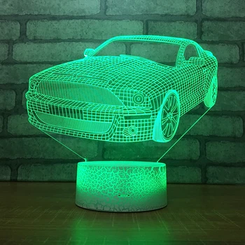 

A beautiful car3D Night Light Creative Illusion 3d Lamp LED 7 Color changing Table Desk Lamp For Children Xmas Gift