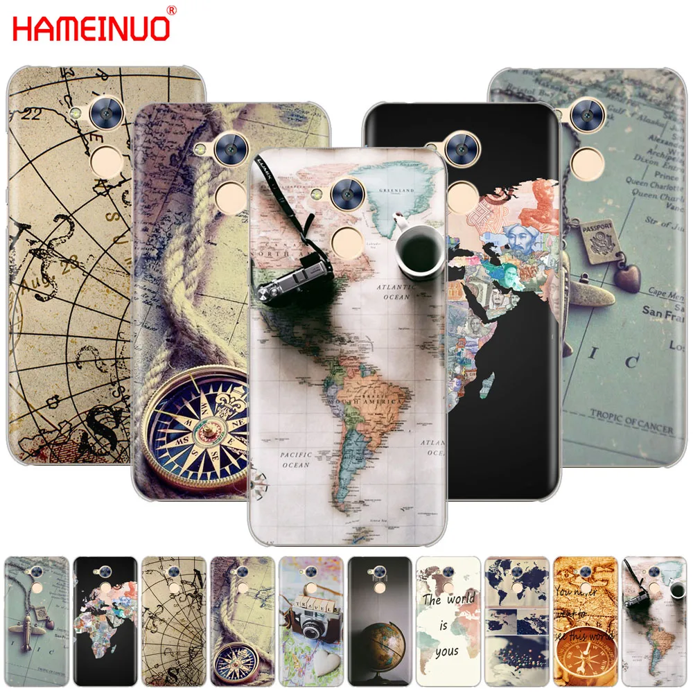 HAMEINUO World Map Travel Plans Cover phone Case for Huawei Honor 10 V10 4A 5A 6A 7A 6C 6X 7X 8 9 LITE | Мобильные телефоны и