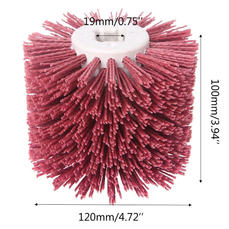 Новые красные керамические абразивные проволоки для снятия заусенцев, круглые щетки для полировки головы, полировочное колесо для мебели, деревянная скульптура, роторное сверло