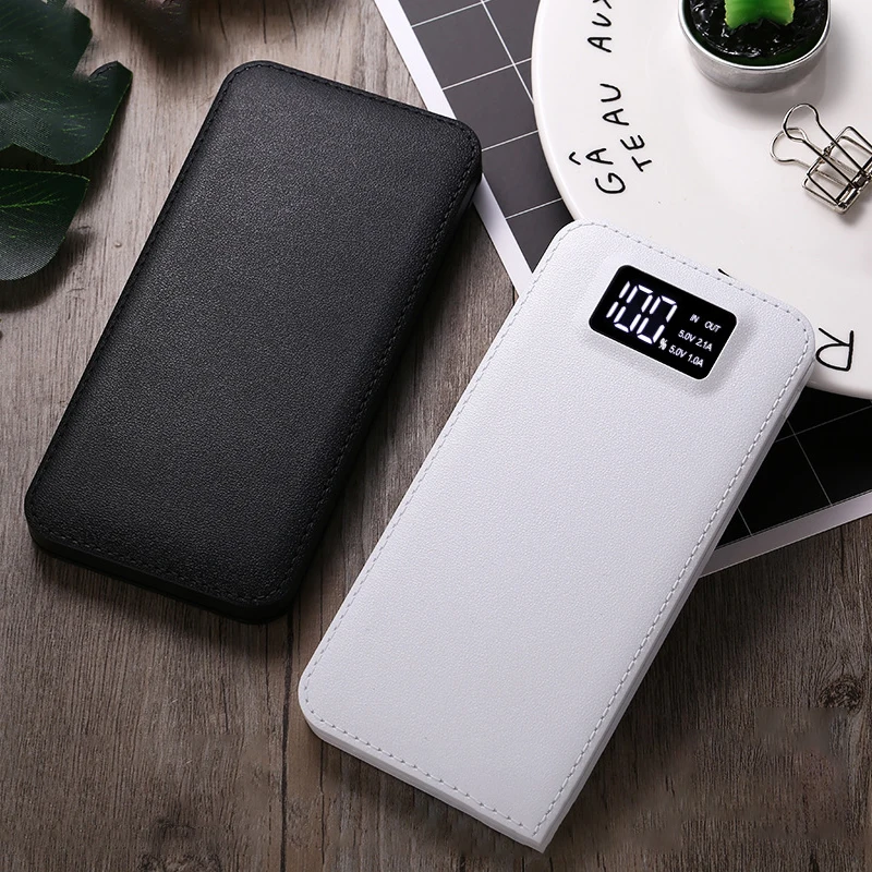 10000 мАч портативное Внешнее зарядное устройство с двойным USB ЖК-дисплеем портативное быстрое зарядное устройство для Xiaomi Mi iPhone 6 7 8 X