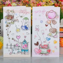 24 шт./лот сердце любовь стерео записок, визиток/Детская открытка на день рождения/Поздравительные открытки для торжеств