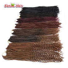 5 пакетов крючком косы волос искусственная locs вьющиеся волосы 22 дюймов 24strands/пакет Юнис химическое Волокно плетение волос