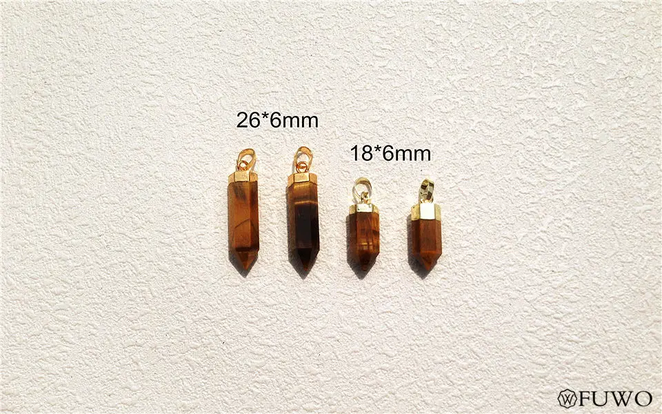Tiger Eye Stone Point Pendant 8