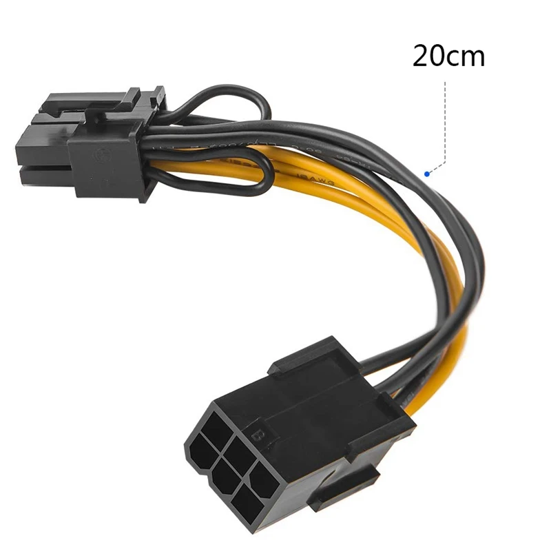 Адаптер PCIe кабеля, 2 шт. в комплекте 6-Pin до 8-Pin PCIe Экспресс Мощность аудио разъем кабель-переходник, 7,78 дюймов/20 см