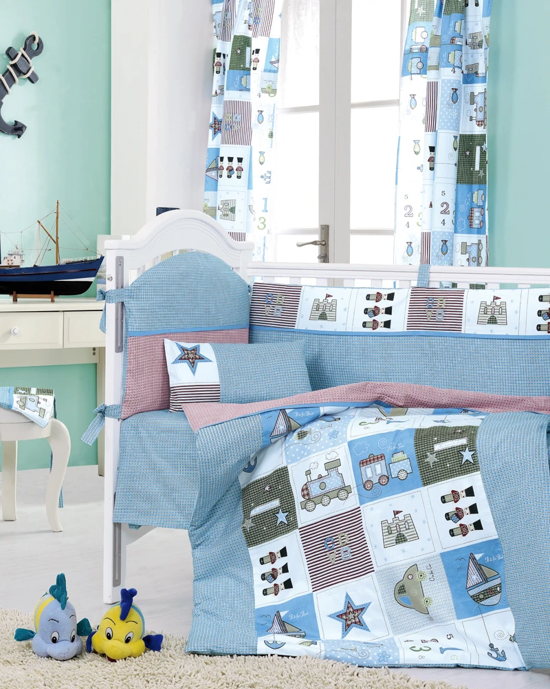 train crib bedding set