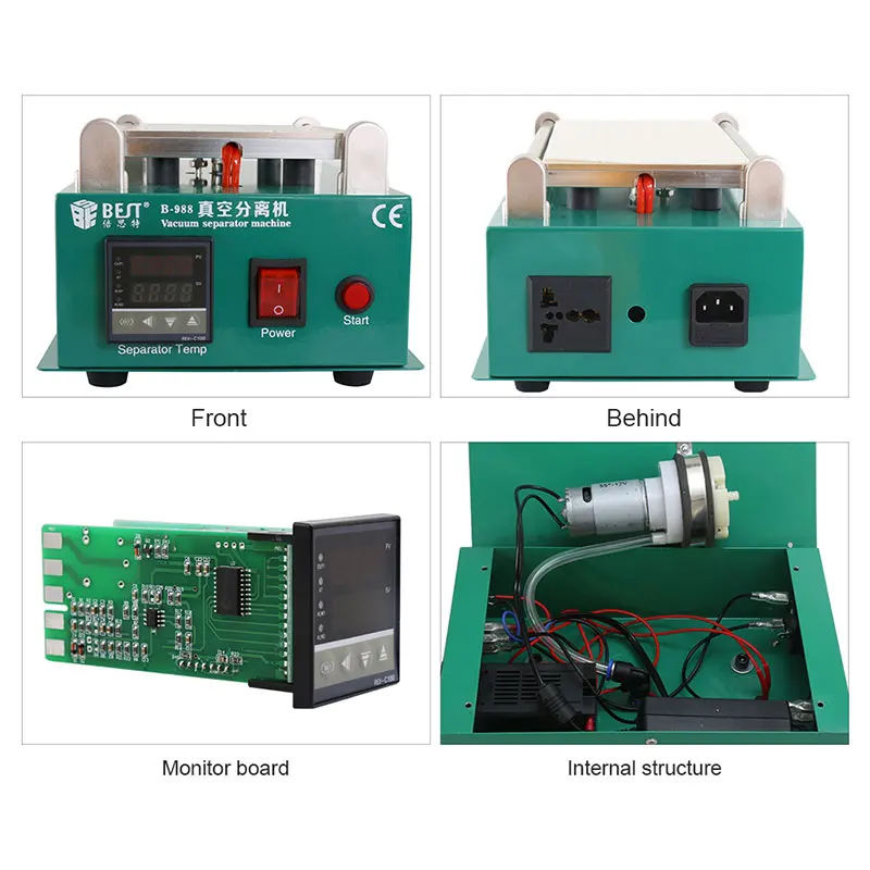 BEST-988 Высокое качество Профессиональный вакуум ЖК-дисплей Сенсорный экран Стекло сепаратор машина 110 V-220 V для телефона ремонт и реконструкция