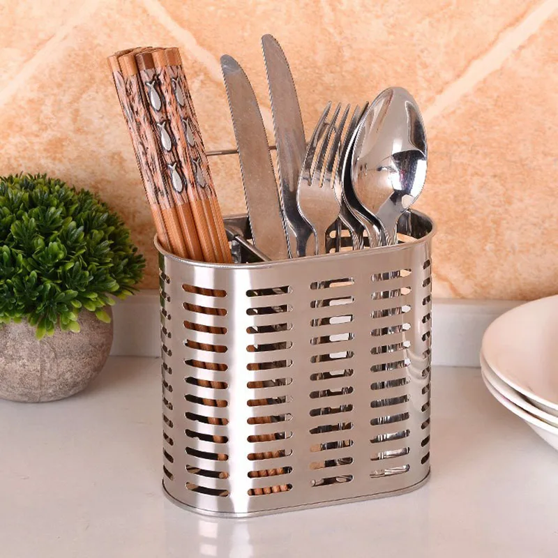304 Stainless Steel High Quality Kitchenware Storage Holder Two Grids Drain Water Type Tableware Storage Cage Free Shipping