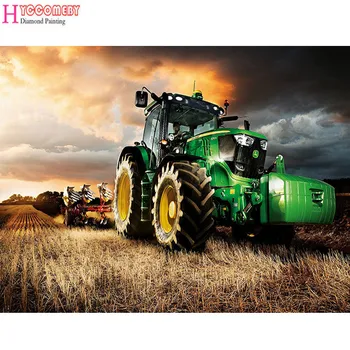 

Machine Tractor Farm Harvest, Diamond Embroidery, Diamond Painting, Cross Stitch, 5D, Square, Rhinestone, Mosaic, Wall, Kits, Ho