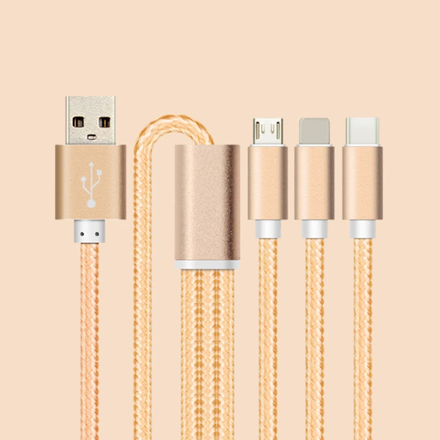Высокое качество 3 в 1 кабель Micro usb быстрая зарядка мобильный телефон Andriod Кабель