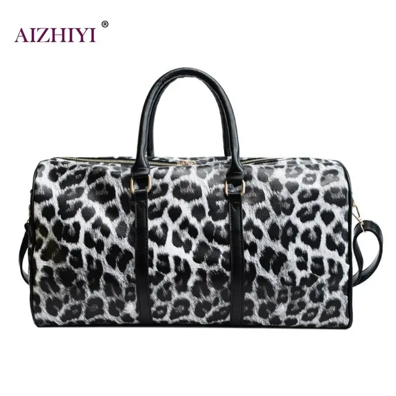 Модные женские туфли Leopard слинг сумки большой ёмкость плеча Crossbody дорожные из искусственной кожи выходные вещевой Сумка