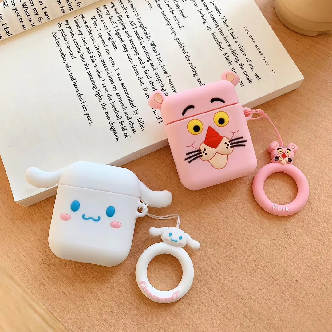 

Headphone Case For Airpods Case Cute Silicone Cover For Apple Air pods 2 Keychain Bluetooth Earphone Case Earbuds Accessories