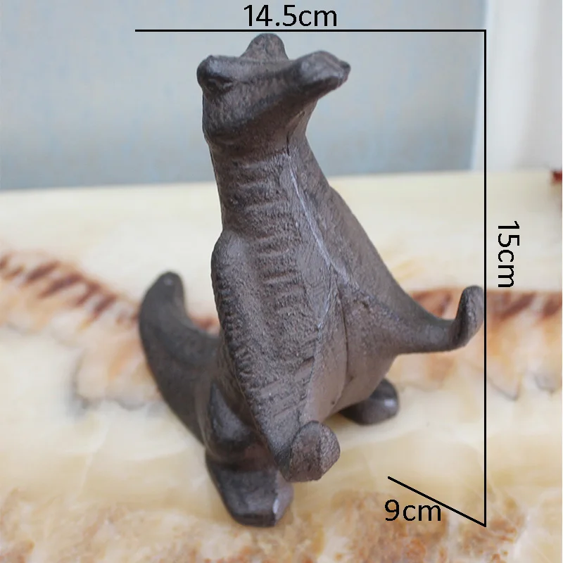 Винтажный дизайн фигурок кошки собаки свиньи осьминога крокодила ручной работы чугун держатель для карт держатель телефона - Цвет: crocodile