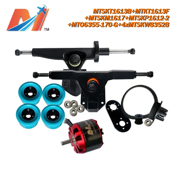 

Maytech for electric longboard diy 6355 170KV brushless motor and electric motor pulleys with belts and wheels