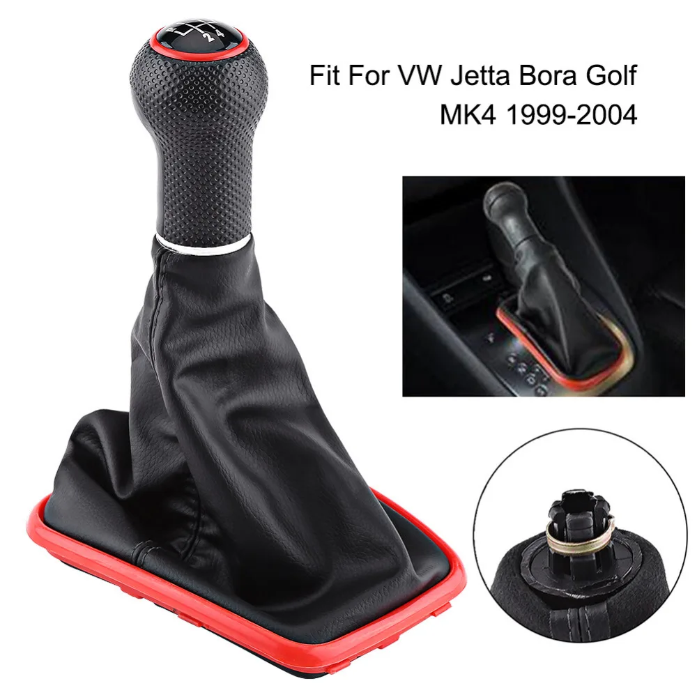 

5 Speed Car Gear Shift Knob Gaiter Gear Shift Knob Gearstick Gaiter Boot Kit For VW Jetta Bora Golf MK4 1999-2004