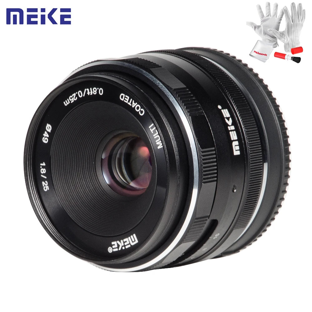 Meike 25 мм F1.8 ручная широкоугольная основная линза для Sony E Mount/для Fuji/M4/3 камера A6500 A7