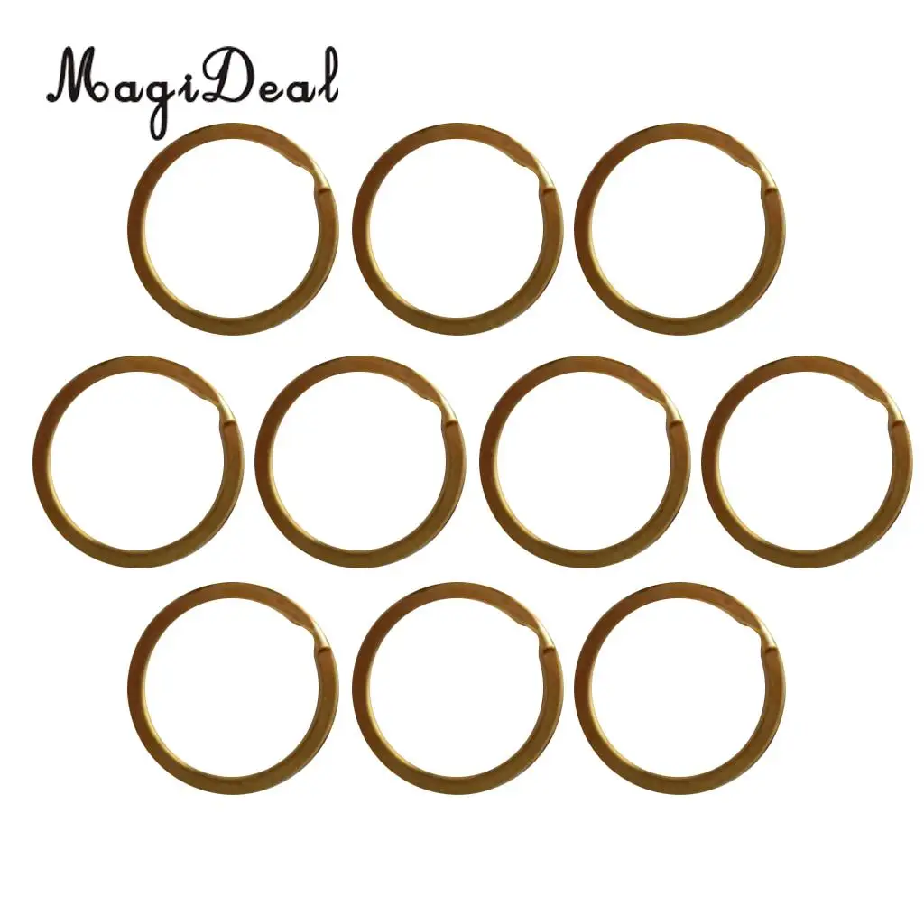 MagiDeal Bulk 10 Brass Split Rings 15mm 20mm 25mm 28mm 30mm 32mm Keyring Key Chain Hook Loop Holder Clasps Connector DIY Craft