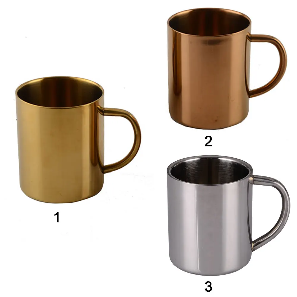 

1Pcs Realand 100% 304 Stainless Steel Moscow Mule Mug 400Ml Solid Smooth Double Layer for Cocktail Coffee Beer Milk Water
