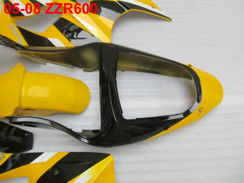 Комплект обтекателей для литья под давлением Kawasaki Ninja ZZR600 05 06 07 08 комплект желтых