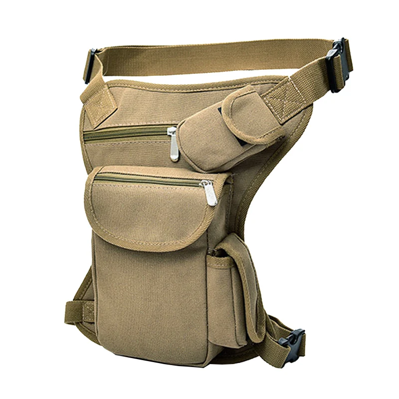 Bolsa de Perna para Mulheres Bolsa da Cintura Bloco de Fanny Pacote de Bolso Moda Lona Homens Casual Multi-funcional Tático Perna Cinto Meninos Moto Biker &