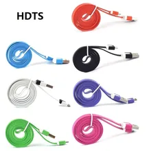 1M Colorful Noodle Flat Cable Micro USB Data Charger Cable For For Samsung S3 S4 S5 for HTC Nokia Android phones for iphone5s 6s