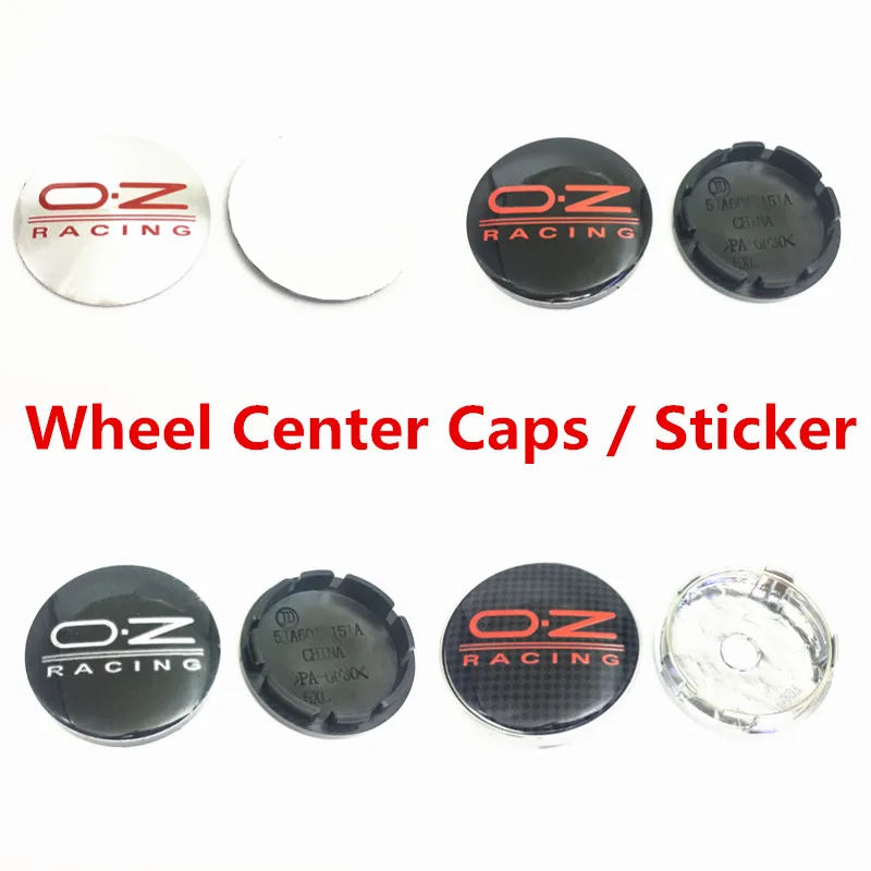 

4pcs diameter 56mm 60mm OZ O.Z RACING Car Styling Wheel Center Cover Hub Caps Badge Emblem Logo Stickers Decals Auto Accessories
