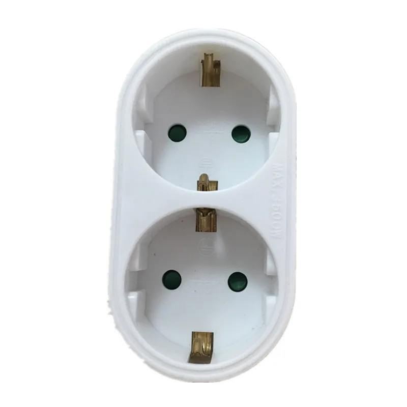 

European Type Conversion Plug 1 TO 2 Way EU Standard Power Adapter Socket 16A Travel Plugs AC 250V
