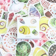 45 Pieces Box Of Mini Shell Stickers Card Wow Iraq Decorative Stationery Stickers Diy Album Diary