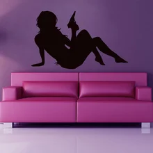 Sexy Girl Gun Club Sticker naked Decal Muurstickers Posters Wall Decals Pegatina Quadro Parede Decor Mural Sexy Girl Sticker