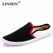 Лидер продаж года; Брендовые мужские сандалии; летние шлепанцы; Мужская обувь; парусиновые пляжные сандалии; повседневные мужские шлепанцы без застежки; Вьетнамки; размер 44