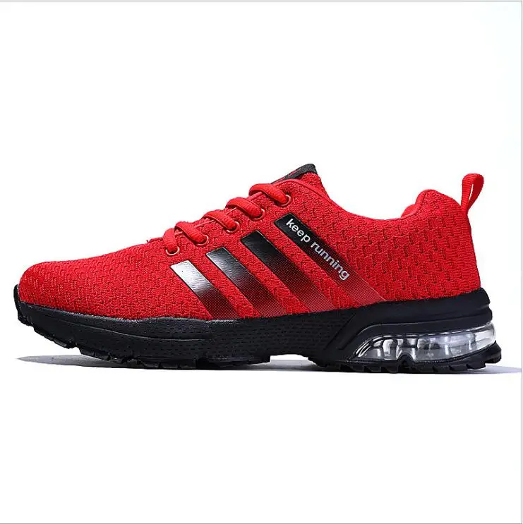Новые кроссовки для Для мужчин Masculino Esportivo легкий Летающий Спорт Дешевые кроссовок Free Run стабильность высокая Рабочая обувь - Цвет: red 2