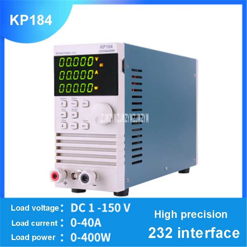 KP184 DC тестер емкости аккумулятора с электронной нагрузкой Высокоточный тестер емкости разряда батареи AC110V/220 V RS485/232 150V 40A