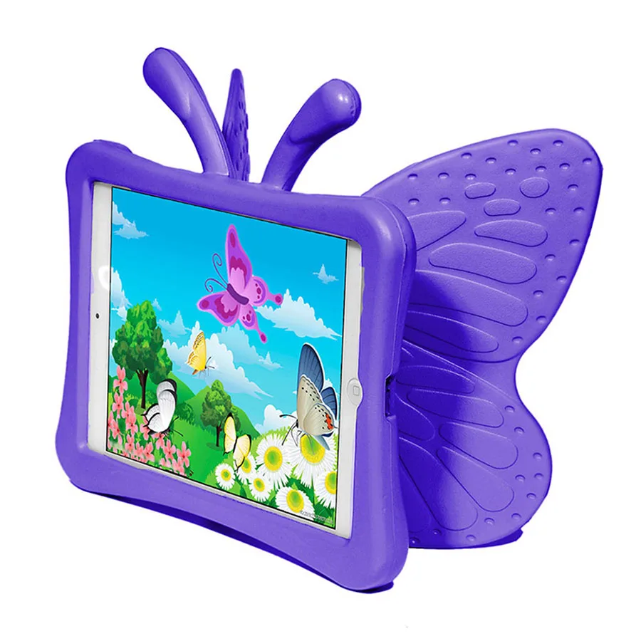 Kids Shockproof Case for iPad Mini 1 2 3 4 Cartoon Butterfly Childen Safe EVA Tablet Protecitve Case Stand Cover +Pen (23)