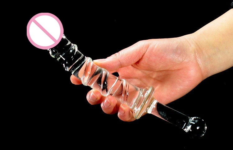 Women Glass Dildo Sex Pyrex Crystal Dildo Glass Sex Toys for Woman Anal Toys Adult Crystal Female Sex Products with handle