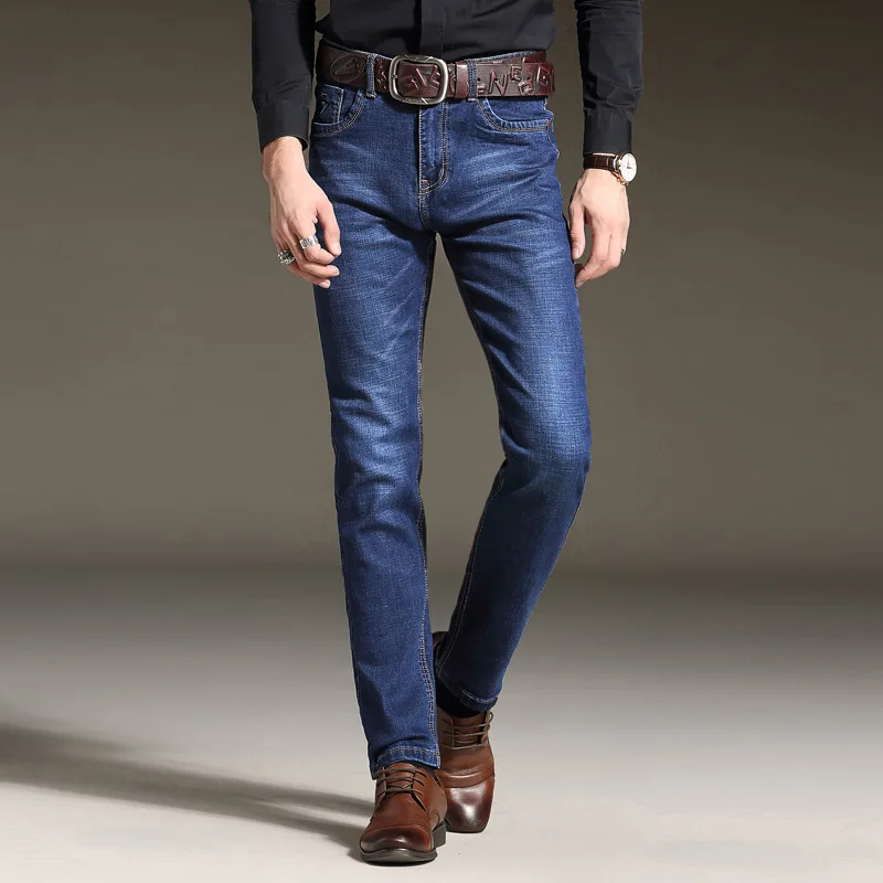 Jeans Men Jeans 2017 Men s Classic Jeans Straight Full Length Casual Baggy Homme Jean