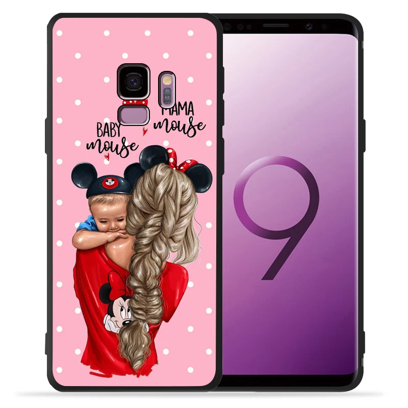Fashion Super Mama Dad Girl Mom Boy Baby Case For Samsung Galaxy S9 S8 S10 Plus S7 S6 Edge S10 Lite Note9 8 Family Cover Etui