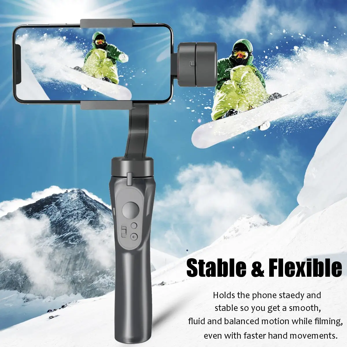 

3 Axis Handheld Gimbal Stabilizer for Smartphone For iPhone X 8 Plus 8 7 Samsung S9 S8 S7 Mobile Phone with Maximum Payload