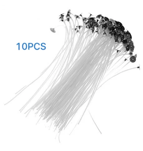 Фитиль для свечей из бездымного хлопка, 12 см/100 шт., фитинги для припоя, свечи для дня рождения, DIY, аксессуары для свечей - Цвет: 10 PCS Wicks