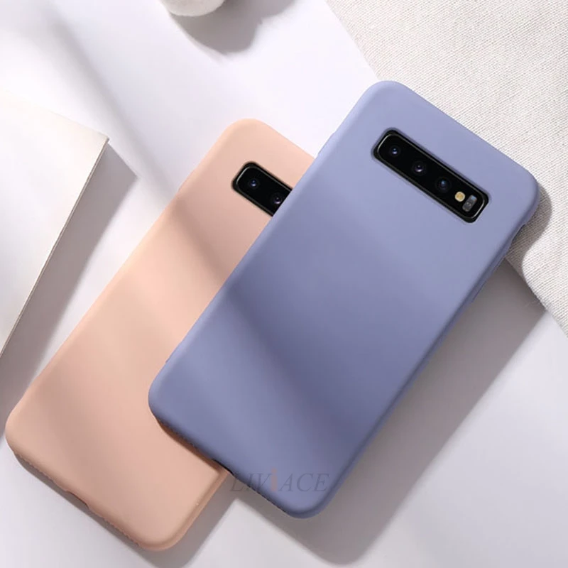 Жидкий силиконовый чехол для телефона samsung galaxy s10 plus 5g s10e lite s9 s8 plus s7 edge note 9 8 мягкая задняя крышка fundas