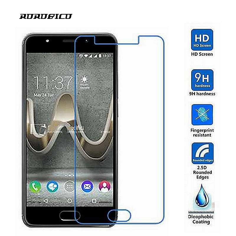 Rorobico 0.26 мм 2.5D 9 H спереди Плёнки HD Прозрачный Премиум закаленное Стекло для Wiko у