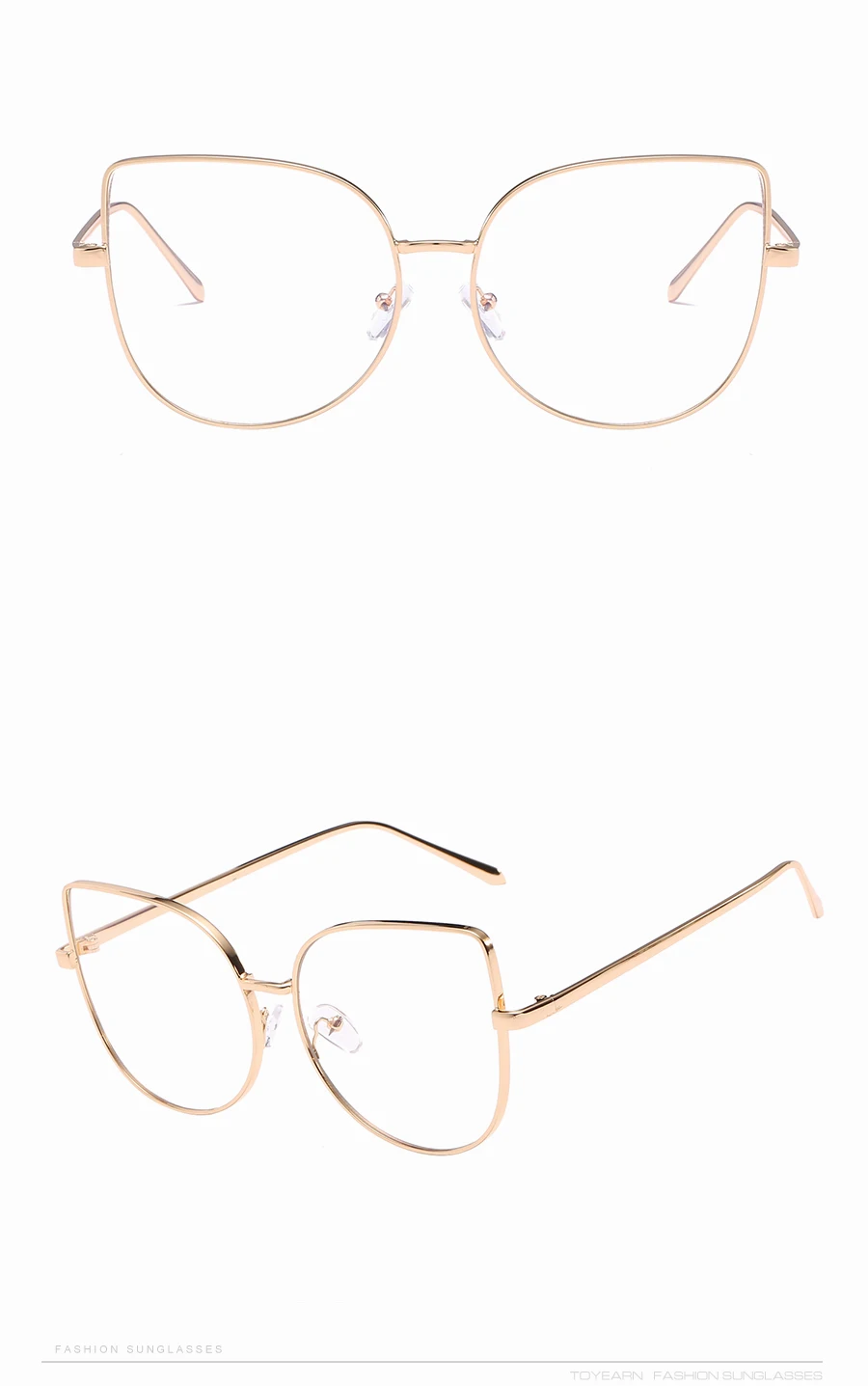 TOYEARN Vinatge кошачий глаз солнцезащитные очки женские очки Женские винтажные модные черные металлические оправы женские очки UV400