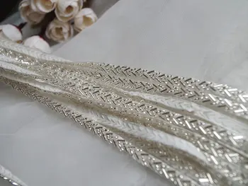 

beaded trim, bridal sash, Bridal Belt, beaded jewelry Trim, Beading trim on sale 10yards