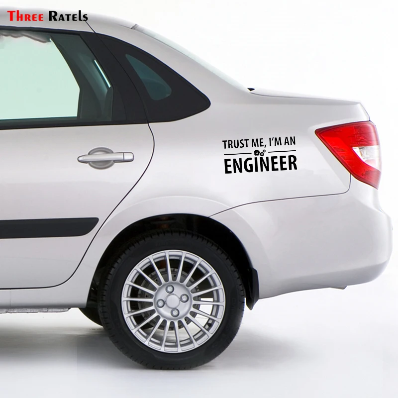 Three Ratels LBH365 Funny Car Sticker 30x13.7cm - Trust Me I Am an Engineer Vinyl Decal for Cars image 6