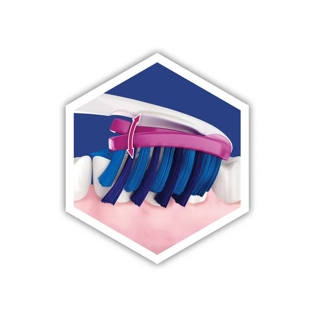 Зубная щетка Oral-B 3D White Роскошные PRO-FLEX, средняя твердость, 1 шт.