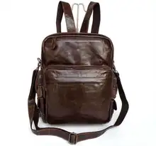 Vintage 100% Guaranteed Real Genuine Leather Men’s Backpacks Cowhide Office Bag Travel Bags School Backpacks for men #VP-J2685