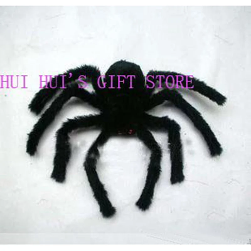 

halloween decoration, halloween spider,plush spider,30cm,black and red ,bar decoration