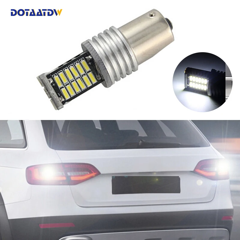 DOTAATDW 1x1156 BA15S P21W светодиодный лампы 4014 SMD автомобиля Резервное копирование Фары