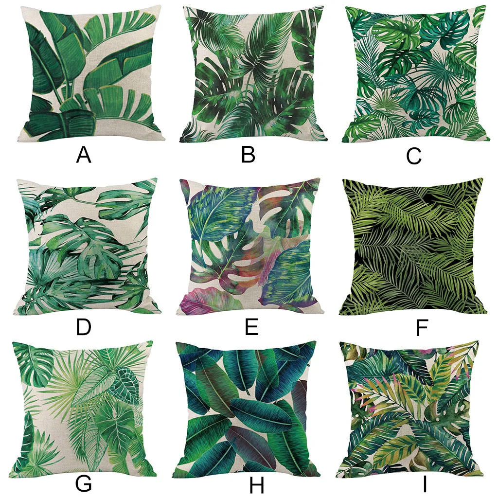 

Cushion Cover Tropical Plant Pillowcase Sofa Throwing Pad Set Cojines Decorativos para Sof Decorative Pillows Coussin Decoratif