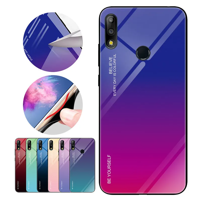 

For Asus Zenfone Max Pro M1 ZB601KL ZB602KL Tempered Glass Shockproof Star Space Gradient Case For Max Pro M2 ZB631KL M2 ZB633KL