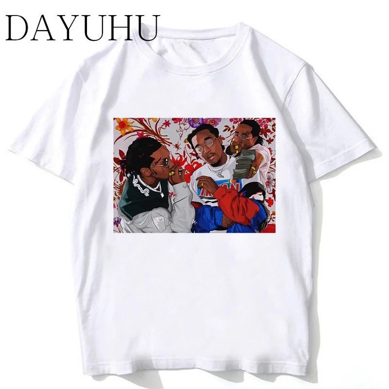 

Migos t Shirt men Summer fashion High Quality t-shirt casual white print O-Neck print male top tees MR470